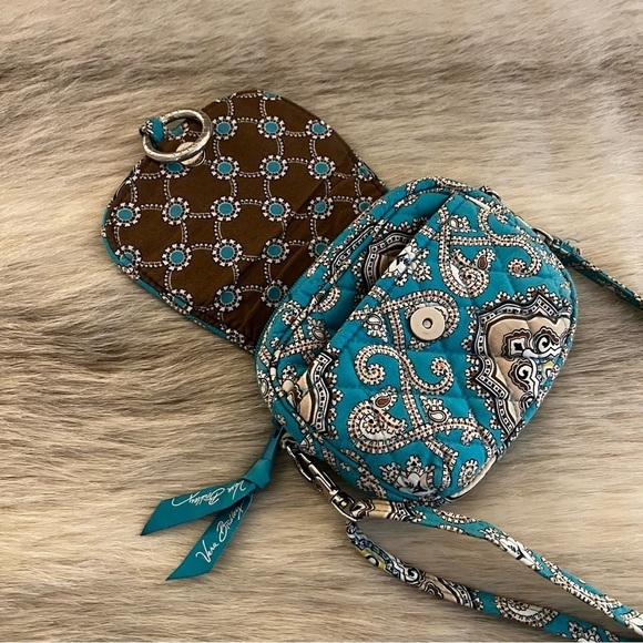 VERA BRADLEY Totally Turq Little Hip Bag Crossbody Belt Bag Brown Medallions - Picture 10 of 14